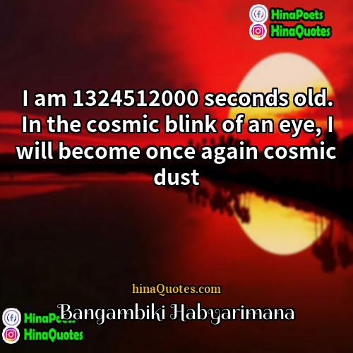 Bangambiki Habyarimana Quotes | I am 1324512000 seconds old. In the